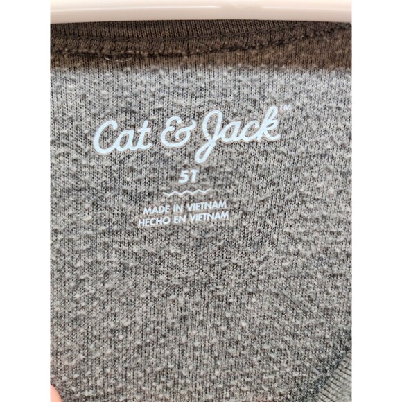 CAT & JACK GIRLS 5T GREY LONG SLEEVE DRESS DRAPEY SOFT COZY NUETRAL PLAIN KIDS - Picture 7 of 12